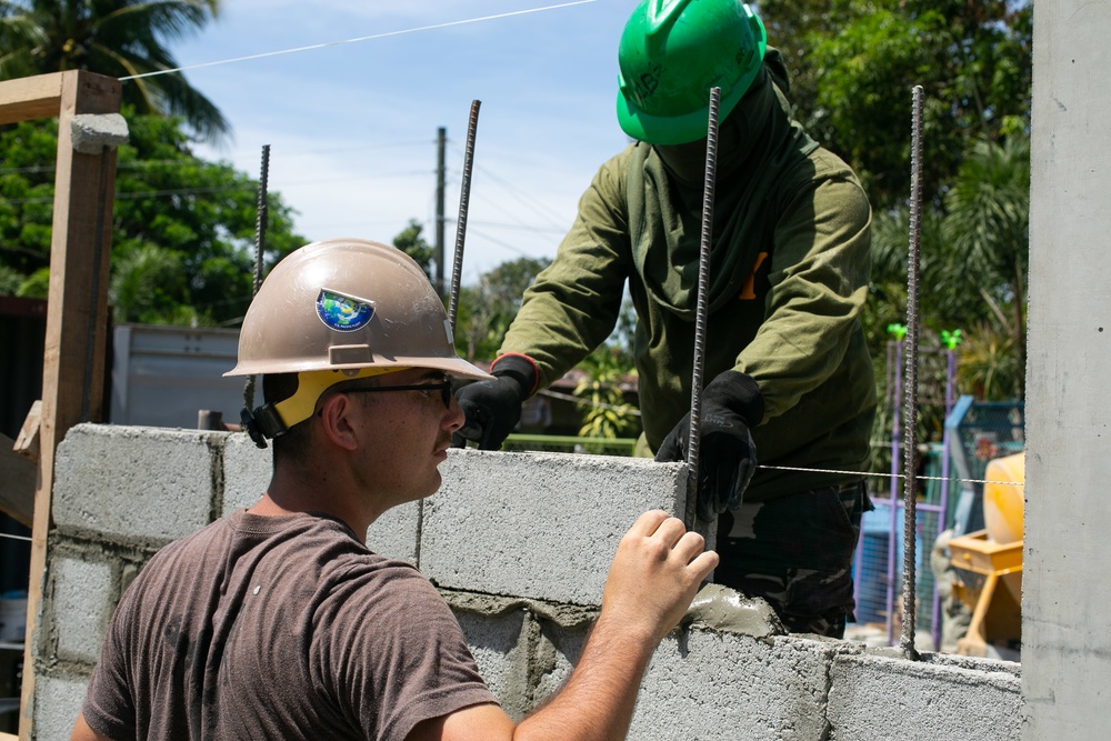 Balikatan 2019: AFP, Seabees Builders Construct Medical Facility