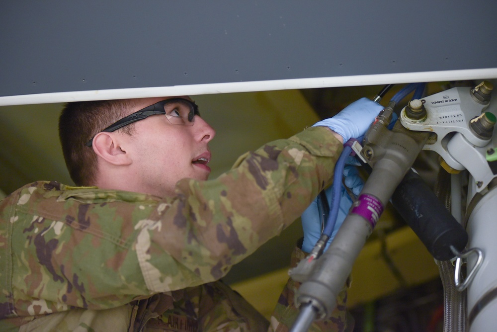22nd MXS performs first KC-46 A-check