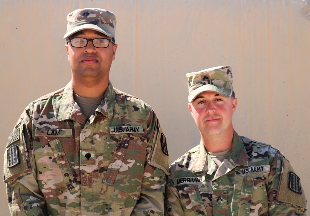 Basic Leaders Course Graduation Class 702: Cpl. Jake Merriman and Spc. Sean Lam