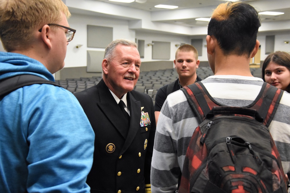 Admiral Returns to Alma Mater during Navy Week