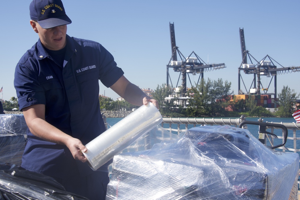 Coast Guard offloads 27,000 pounds of cocaine at Base Miami Beach