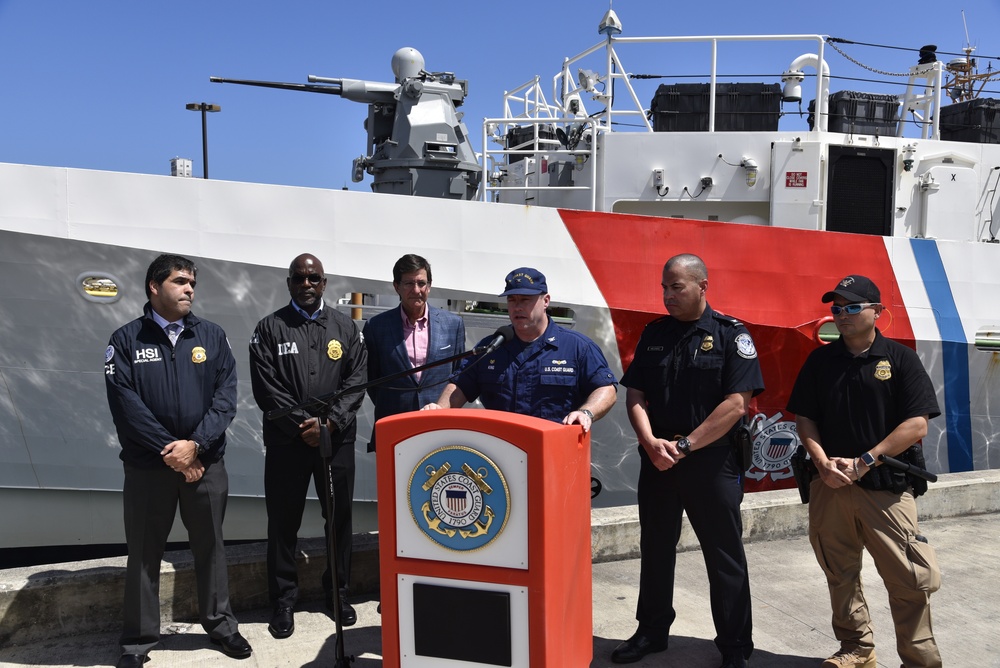 Coast Guard offloads more than 2,513 pounds of cocaine at Sector Miami
