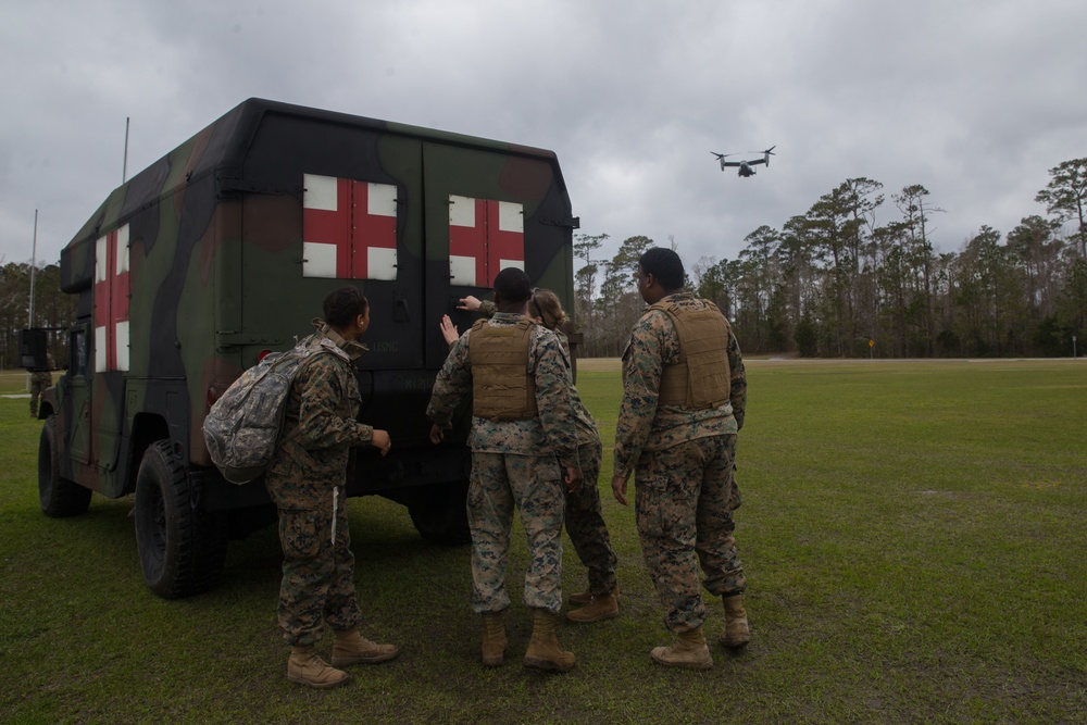 2nd Med. Bn. Trains in Emergency and Enroute Medical Care