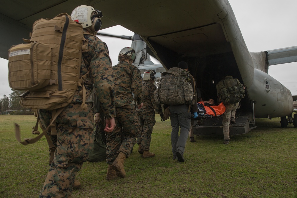 2nd Med. Bn. Trains in Emergency and Enroute Medical Care