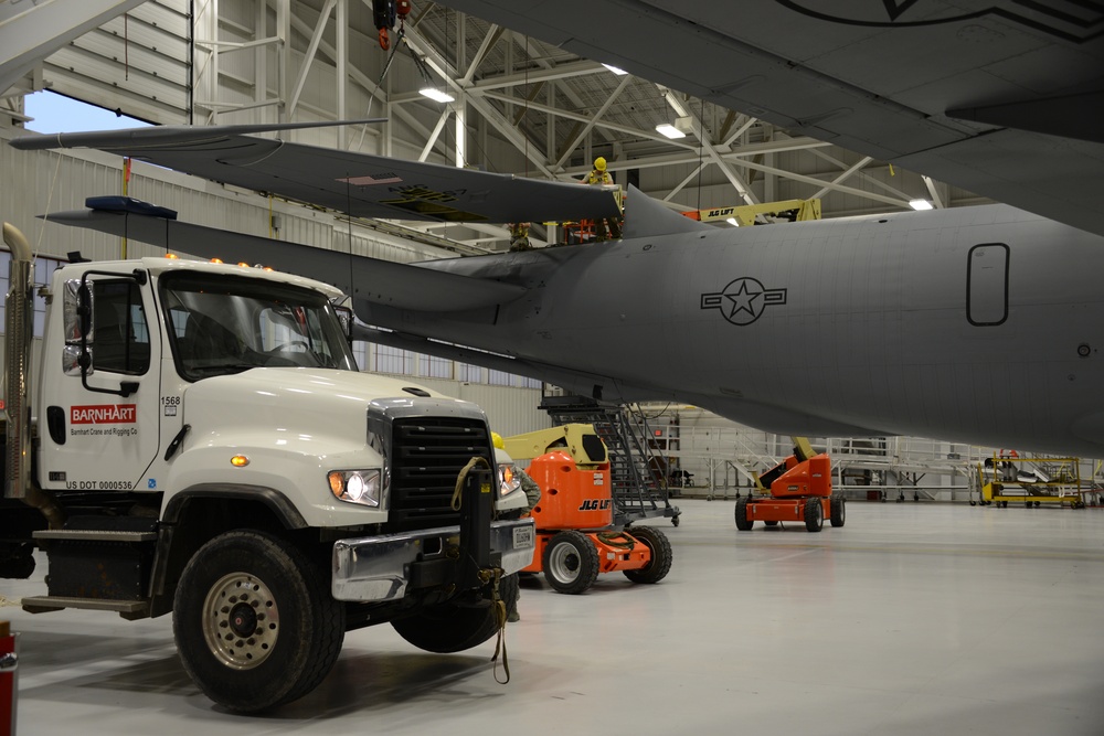 Hoist the KC-135 tail