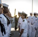 USS Makin Island dress white uniform inspection