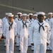 USS Makin Island dress white uniform inspections