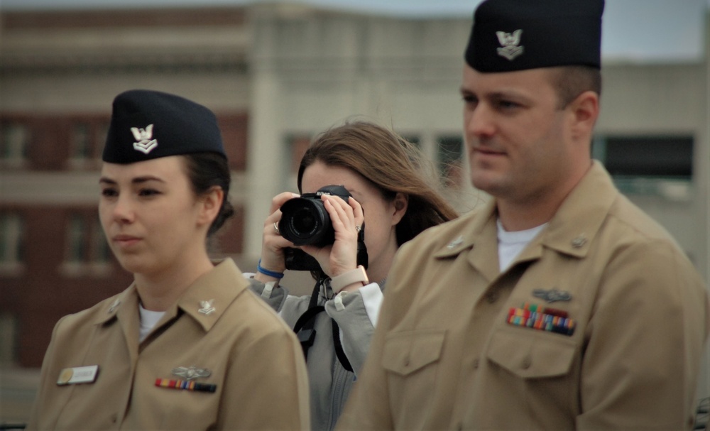 Photographing a re-enlistment