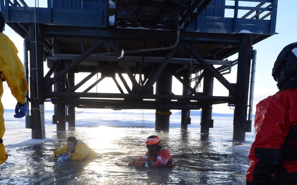 Coast Guard, Kotzebue Fire Department Ice Rescue Training