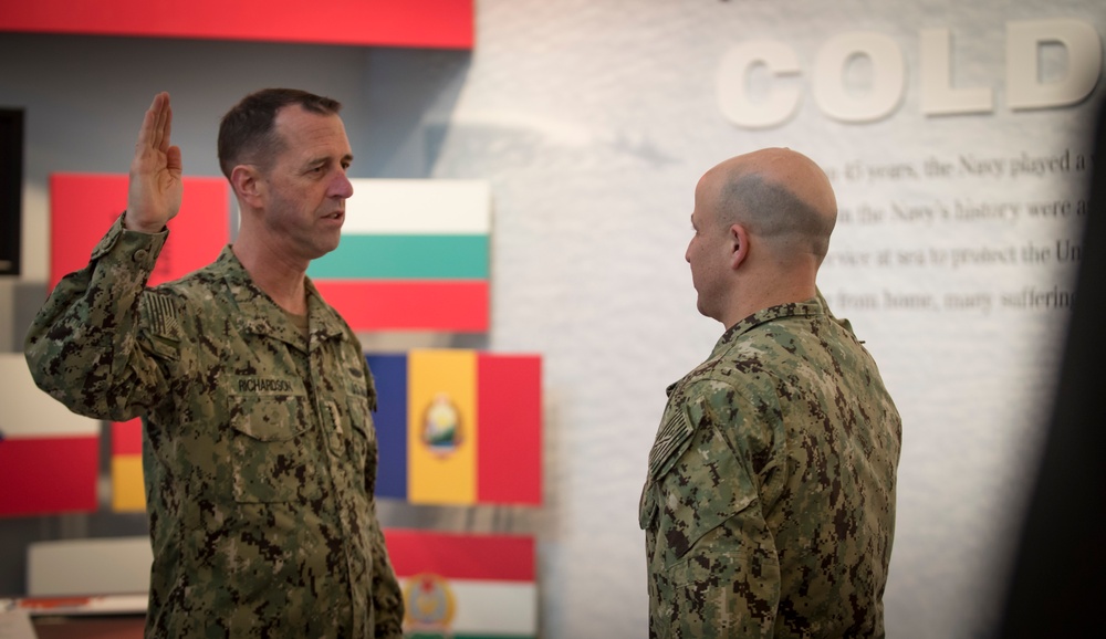 CNO Richardson Reenlists MCPON Smith