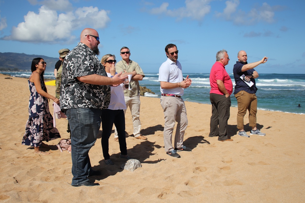 District discusses Haleiwa beach replenishment plans with Congressional Staff Delegates
