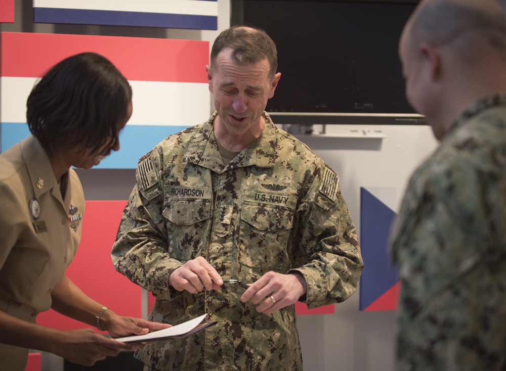 CNO Richardson Reenlists MCPON Smith