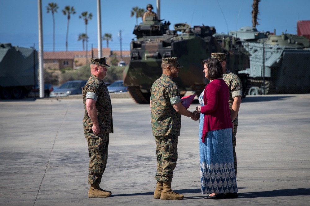 Assault Amphibian School Change of Command Ceremony