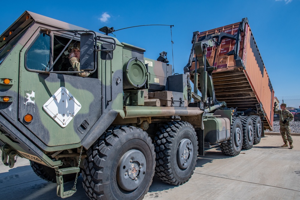 100th BSB Loads Up For Warfighter 19-04 Exercise
