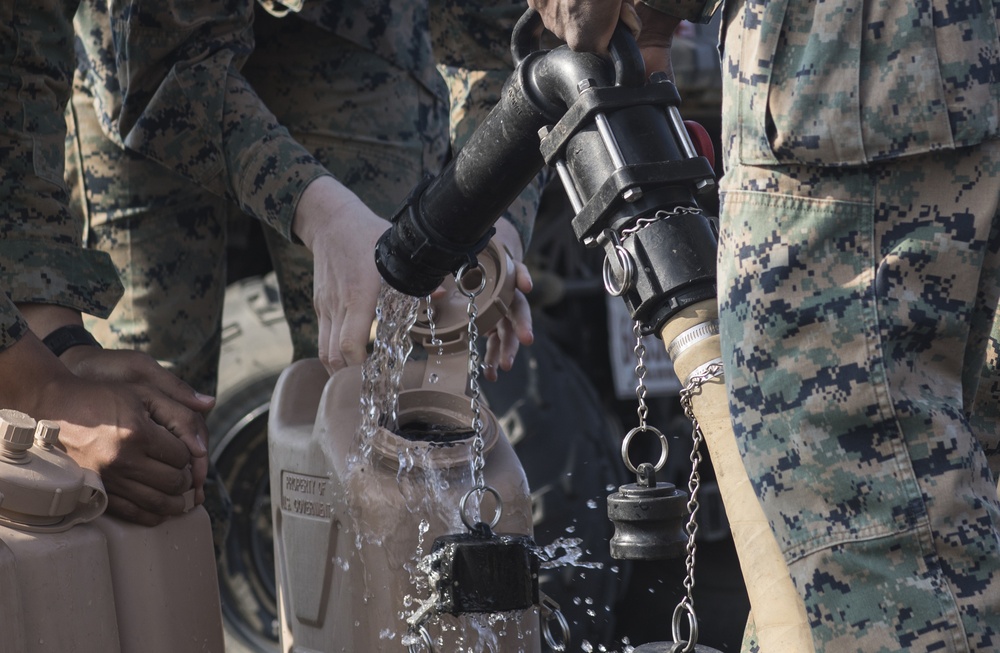 Tall Glass of Water | Marines from CLR-3 Support Detachment make potable water from the Ocean