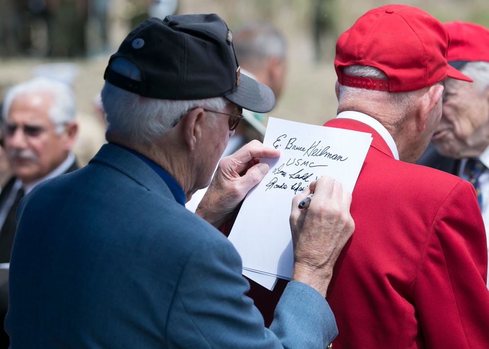 Iwo Jima veterans return to Iwo To for the 74th Reunion of Honor ceremony