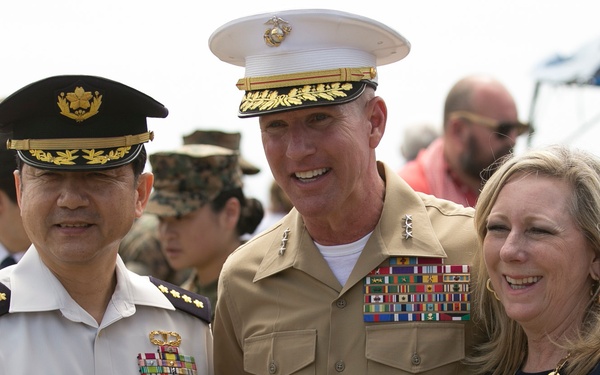 Iwo Jima veterans return to Iwo To for the 74th Reunion of Honor ceremony