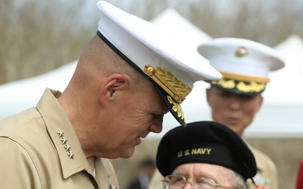 Iwo Jima veterans return to Iwo To for the 74th Reunion of Honor ceremony