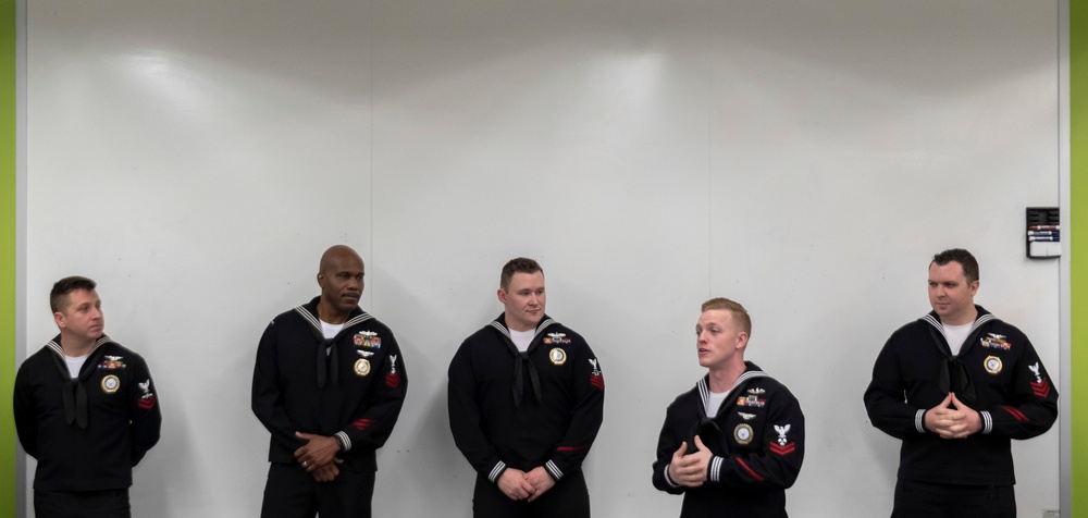 NRD St. Louis Sailors Talk to Students at YES Presentation