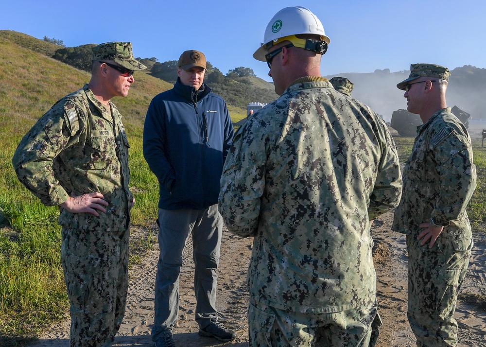 EOD Mobile Unit 11 and NMCB-5 Conduct Airfield Damage Repair Training at Vandenberg Air Force Base During Pacific Blitz 2019