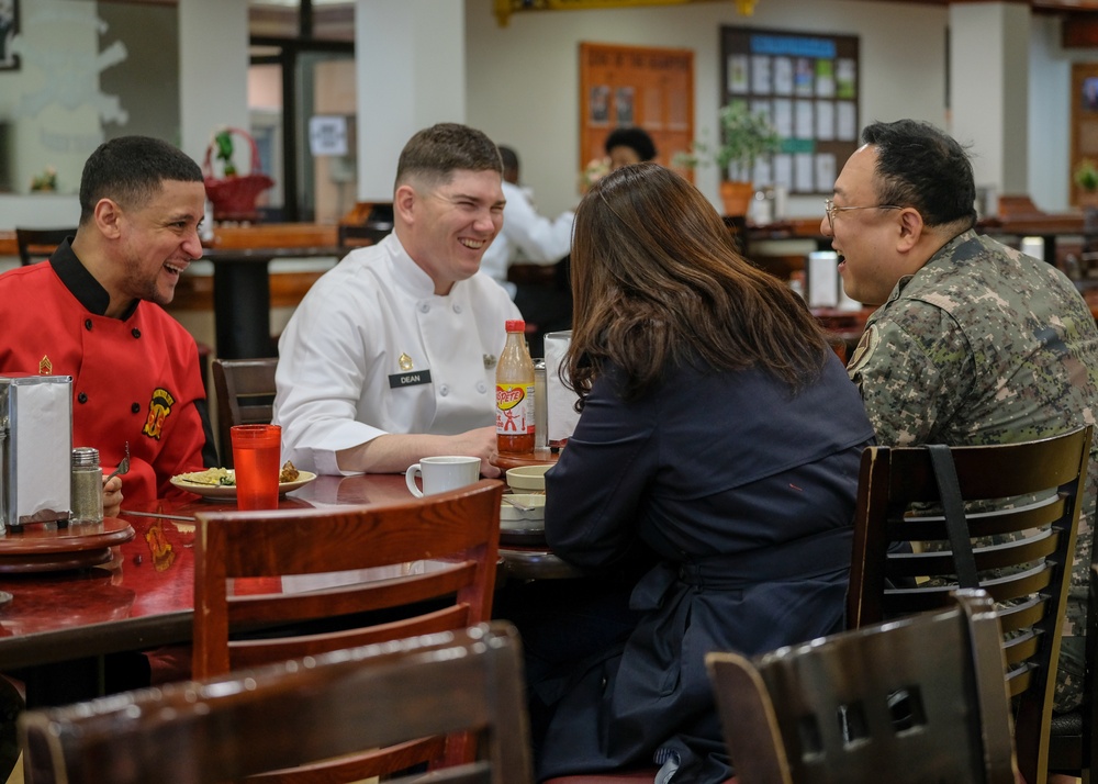 210th FAB DFAC NCOs Share Best Practices with ROK Army VI Corps DFAC Manager