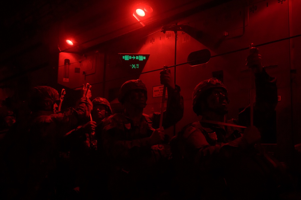 Paratroopers conduct airborne operation