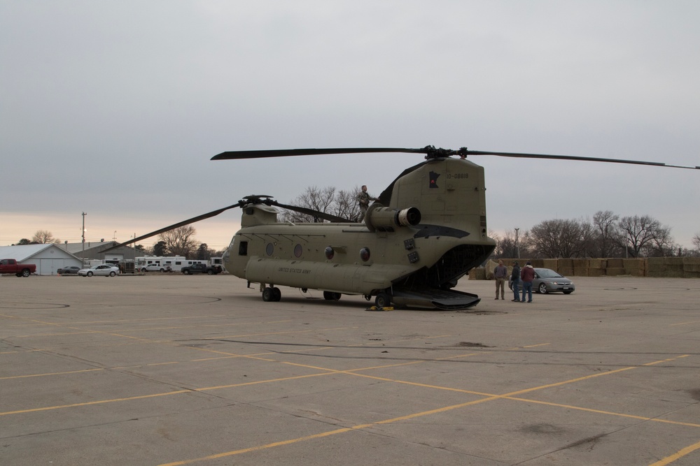 Nebraska National Guard soldiers provide assistance during flood relief