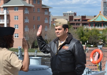 YN1 Solomon Re-enlistment