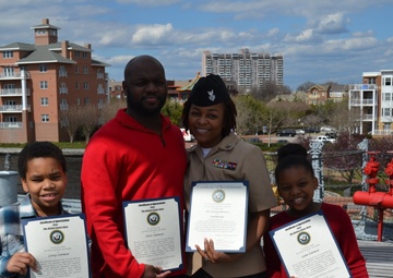 YN1 Solomon Re-enlistment ceremony