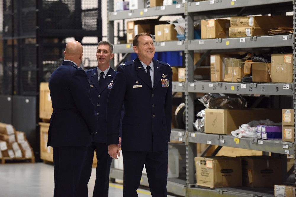 Support group Airmen welcome former enlisted coworker as newest commander