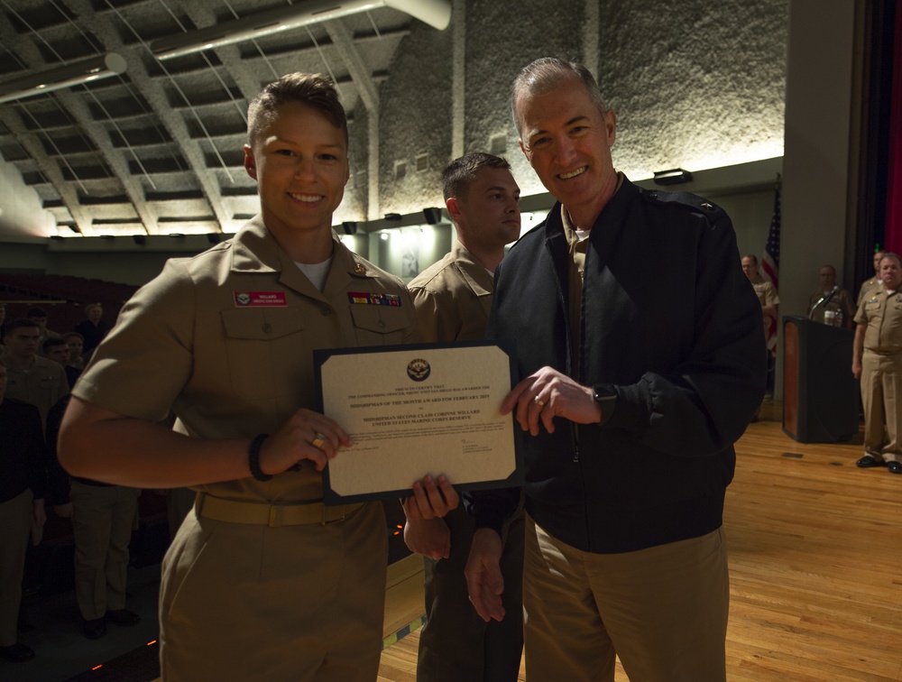 Rear Adm. Mike Bernacchi Visits San Diego NROTC Midshipmen