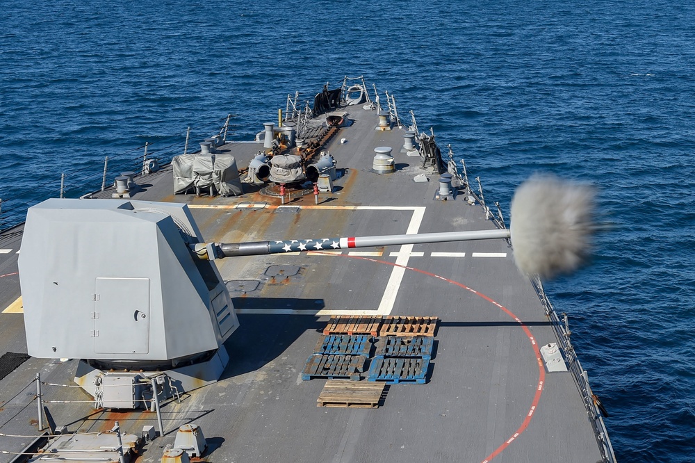 USS Gravely participates in live-fire exercise