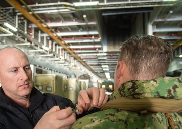 EODMU 2 leads MCM task group experiment aboard RFA Mounts Bay