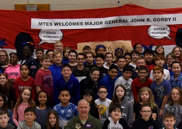 U.S. Air Force Expeditionary Center commander shares stories with Manchester Township Elementary School students