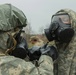 Soldiers from the 101st Brigade Support Battalion learn chemical decontamination.