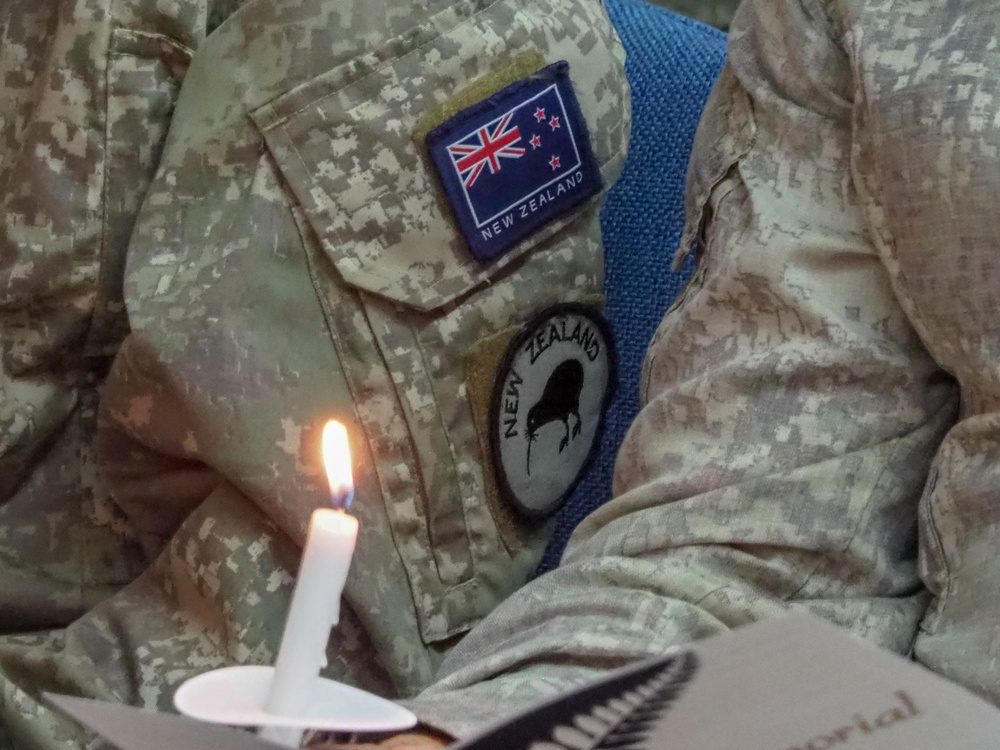 Christchurch, New Zealand Memorial Service Held at Camp Taji Military Complex, Iraq