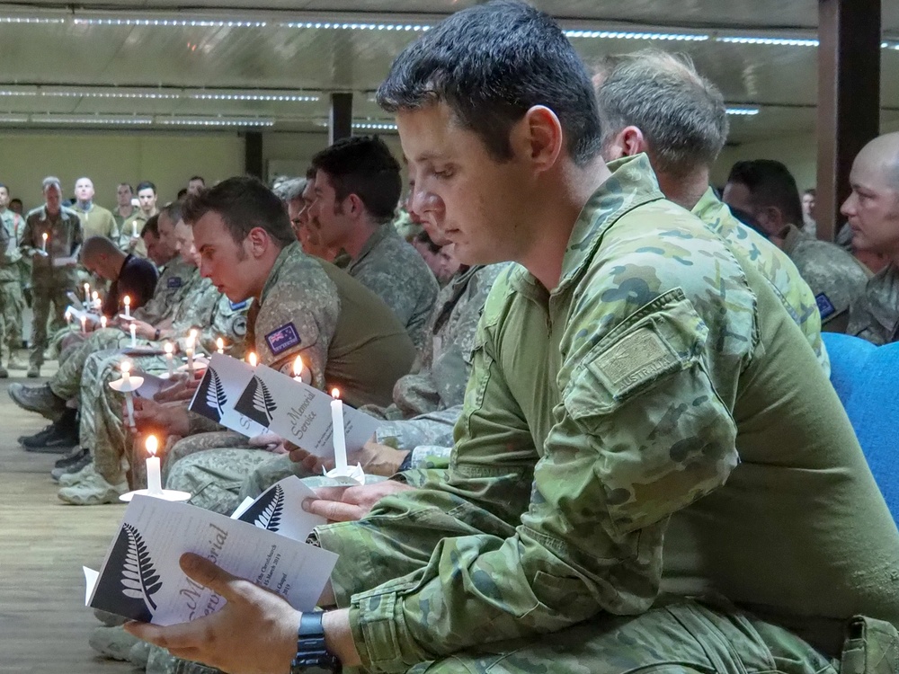 Christchurch, New Zealand Memorial Held at Camp Taji Military Complex, Iraq