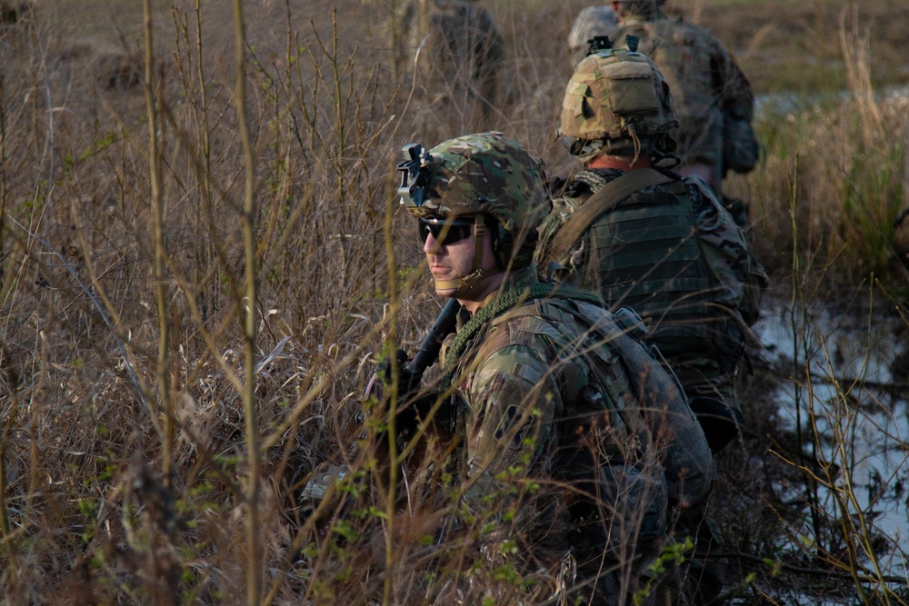 1-173rd Infantry take part in a live-fire trench warfare exercise