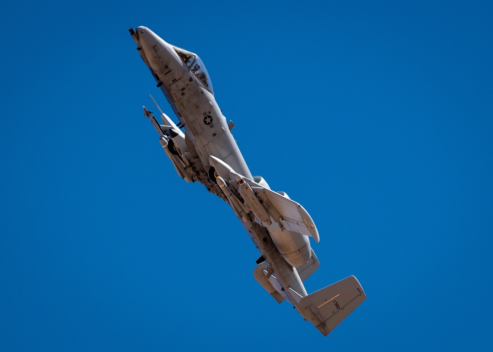 A-10s assigned to Davis- Monthan AFB practice at the Barry M. Goldwater Range