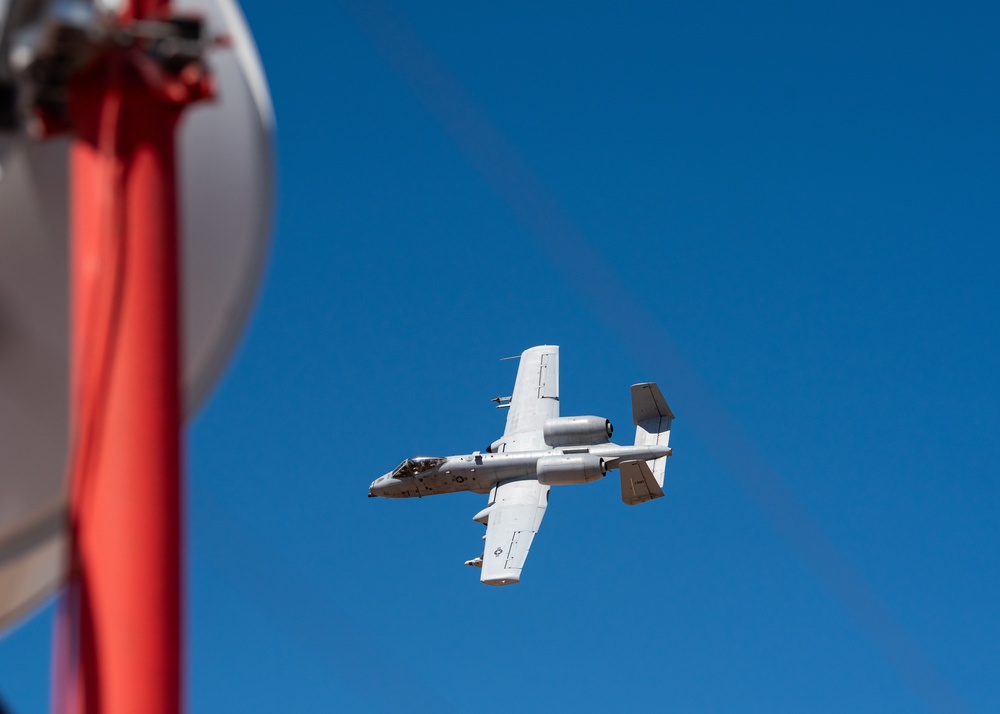 A-10s assigned to Davis- Monthan AFB practice at the Barry M. Goldwater Range