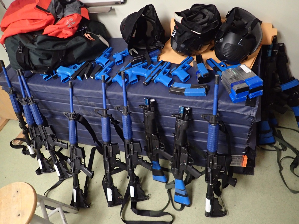 Pararescue doctors train at New York Police Department's Rodman's Neck Range