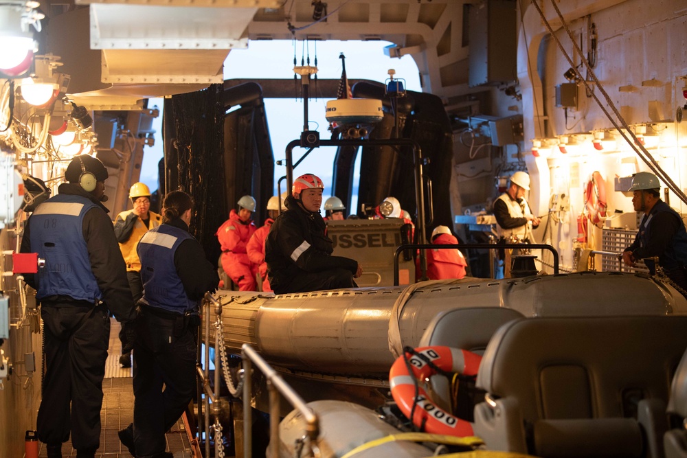 USS Zumwalt Launches RHIB
