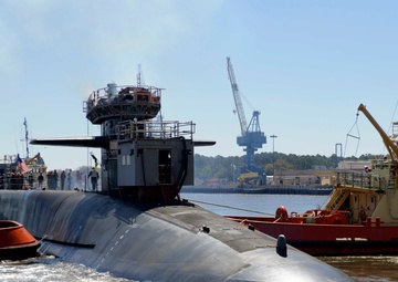 USS Georgia (SSGN 729) Leaves Dry Dock After Extended Refit Period