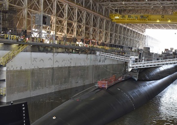 USS Georgia (SSGN 729) Leaves Dry Dock After Extended Refit Period