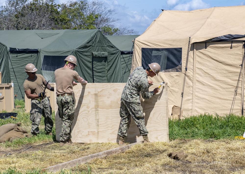 NMCB-5 Seabees and I MEF Marines Dismantle a Temporary Military Base During Pacific Blitz 2019
