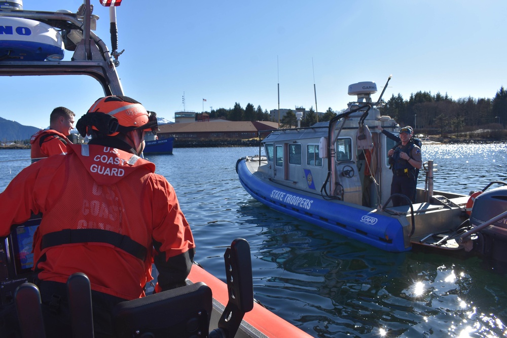 John McCormick conducts safety boarding in Sitka Sound, Alaska