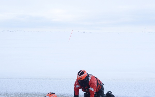 Coast Guard, Kotzebue Fire Department Ice Rescue Training