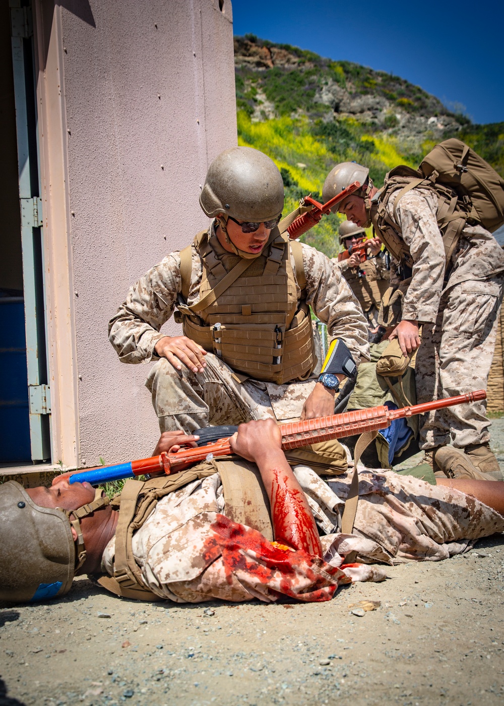 Students with FMTB West conduct patient assessment drills