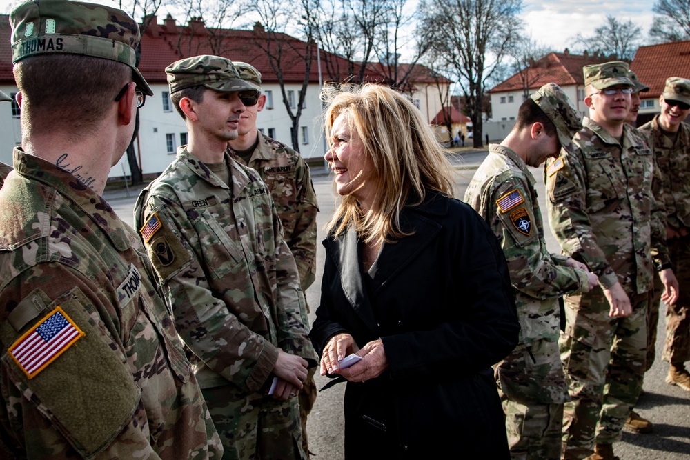 U.S. Senator from Tennessee Marsha Blackburn visits National Guard Soldiers in Poland