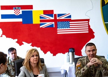 U.S. Senator from Tennessee Marsha Blackburn visits National Guard Soldiers in Poland